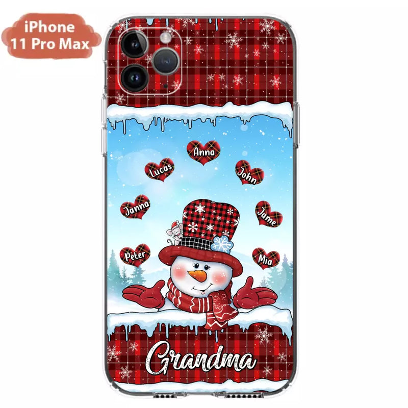 Personalized Grandma Children Phone Case - Christmas Gift For Grandma/Mom - Up to 7 Kids - Case For iPhone/Samsung