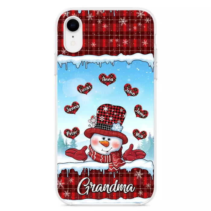 Custom Personalized Grandma Children Phone Case - Christmas Gift For Grandma/ Mom - Upto 7 Kids - Case For iPhone/ Samsung