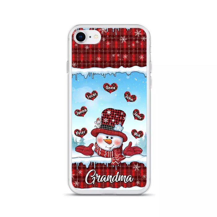 Custom Personalized Grandma Children Phone Case - Christmas Gift For Grandma/ Mom - Upto 7 Kids - Case For iPhone/ Samsung