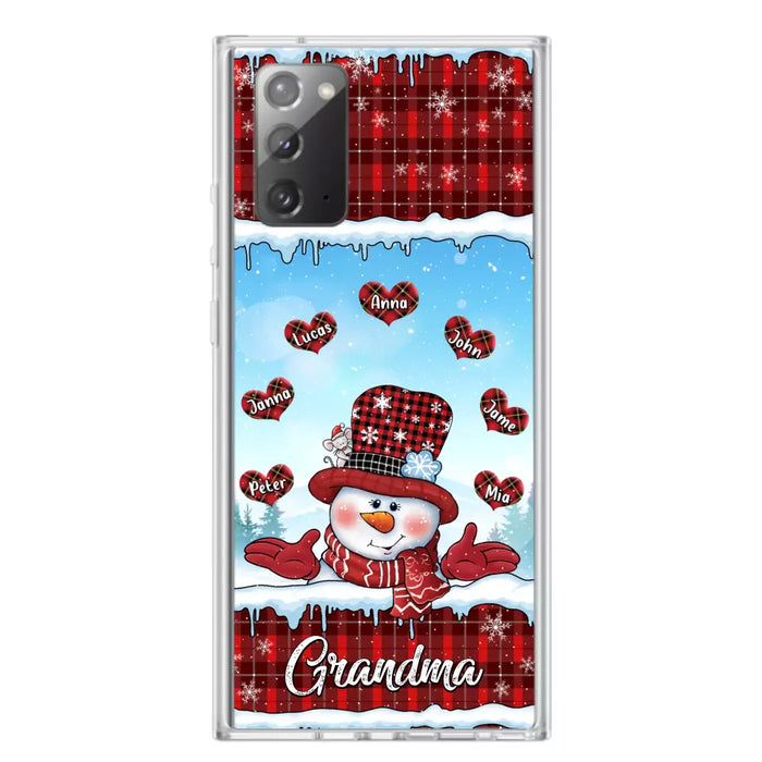 Custom Personalized Grandma Children Phone Case - Christmas Gift For Grandma/ Mom - Upto 7 Kids - Case For iPhone/ Samsung