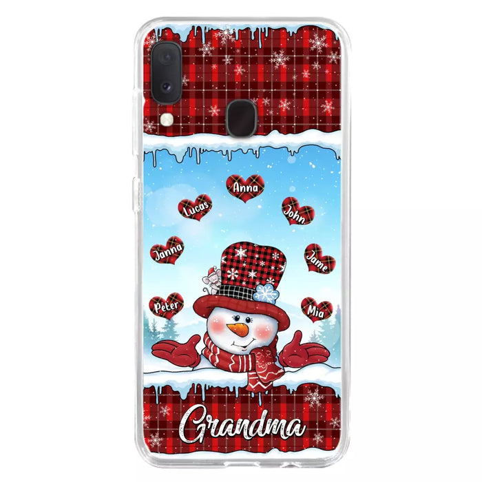 Custom Personalized Grandma Children Phone Case - Christmas Gift For Grandma/ Mom - Upto 7 Kids - Case For iPhone/ Samsung