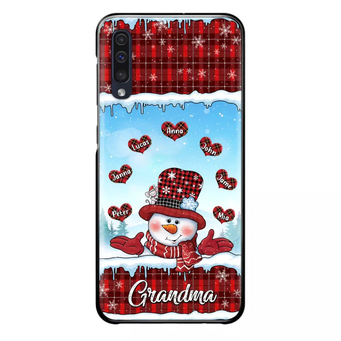 Custom Personalized Grandma Children Phone Case - Christmas Gift For Grandma/ Mom - Upto 7 Kids - Case For iPhone/ Samsung