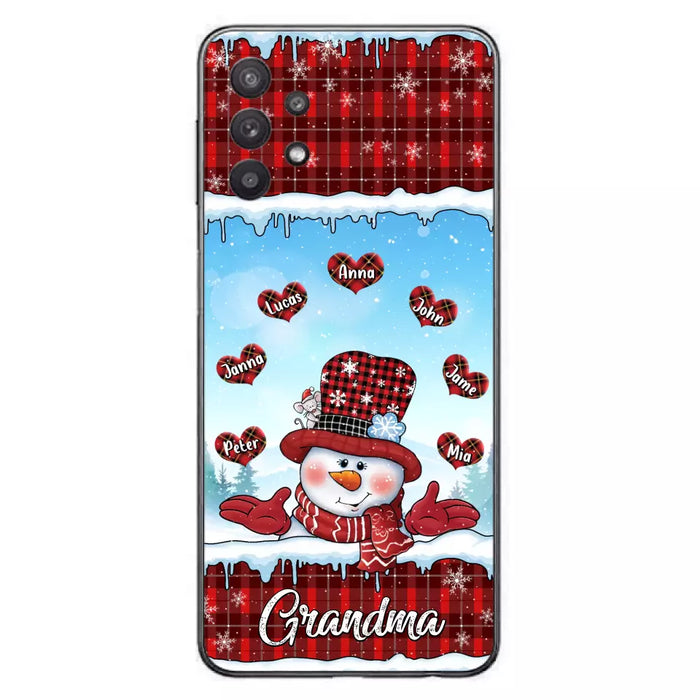 Custom Personalized Grandma Children Phone Case - Christmas Gift For Grandma/ Mom - Upto 7 Kids - Case For iPhone/ Samsung