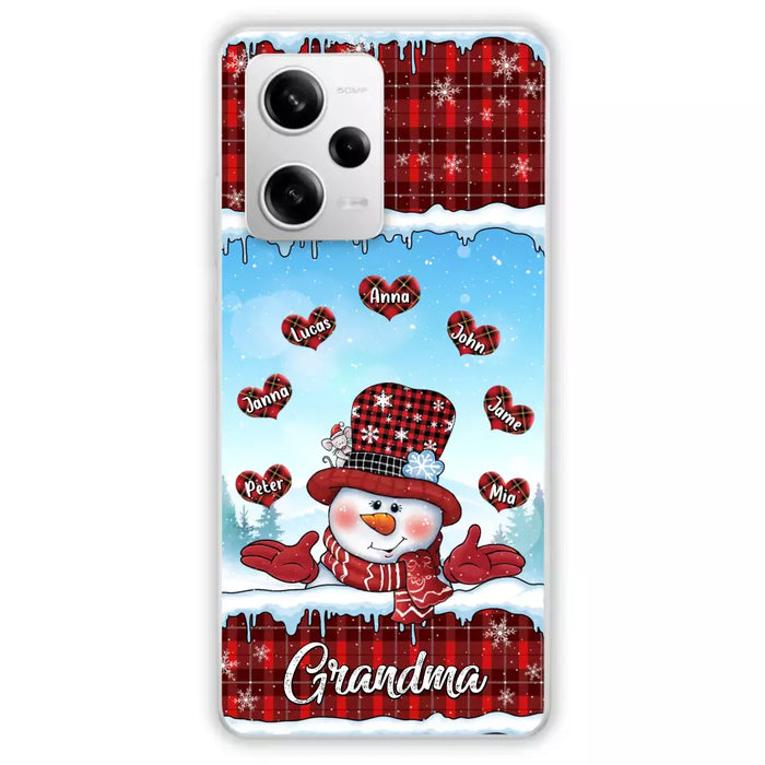 Custom Personalized Grandma Children Phone Case - Christmas Gift For Grandma/ Mom - Upto 7 Kids - Case For Xiaomi/ Oppo/ Huawei