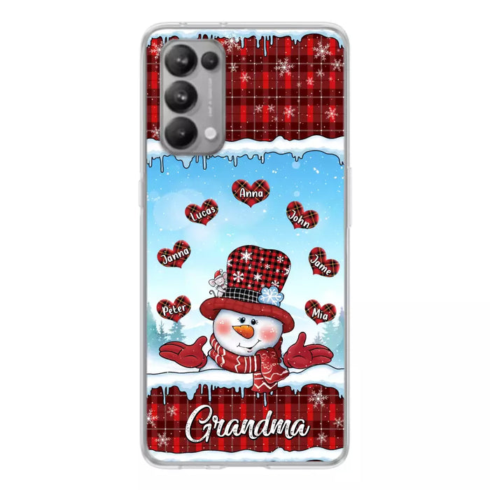 Custom Personalized Grandma Children Phone Case - Christmas Gift For Grandma/ Mom - Upto 7 Kids - Case For Xiaomi/ Oppo/ Huawei