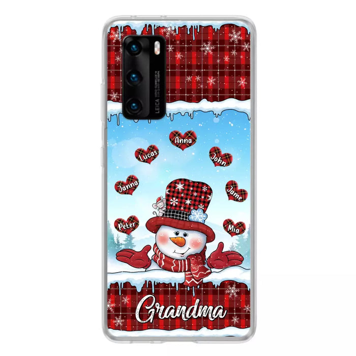 Custom Personalized Grandma Children Phone Case - Christmas Gift For Grandma/ Mom - Upto 7 Kids - Case For Xiaomi/ Oppo/ Huawei