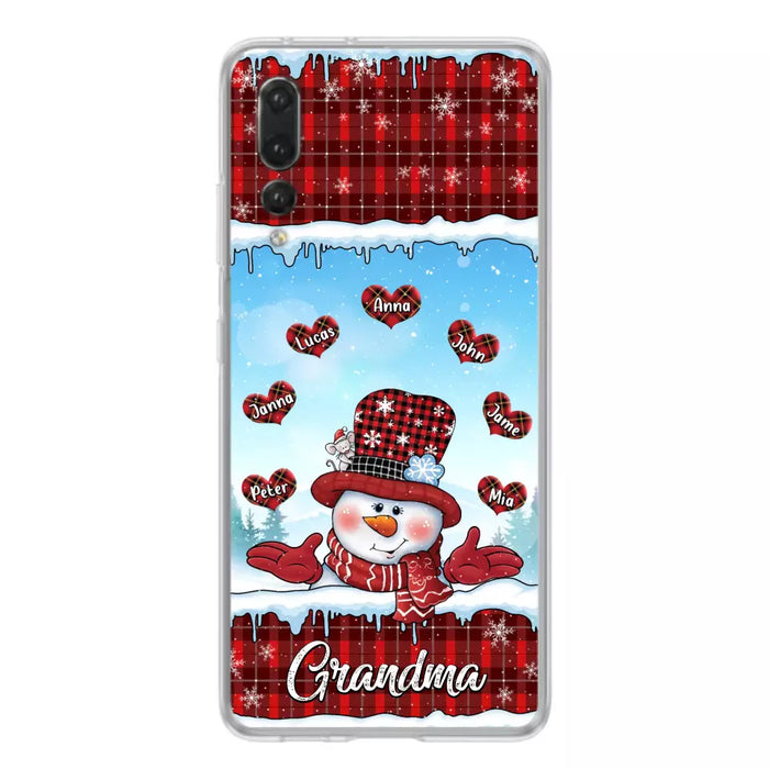 Custom Personalized Grandma Children Phone Case - Christmas Gift For Grandma/ Mom - Upto 7 Kids - Case For Xiaomi/ Oppo/ Huawei