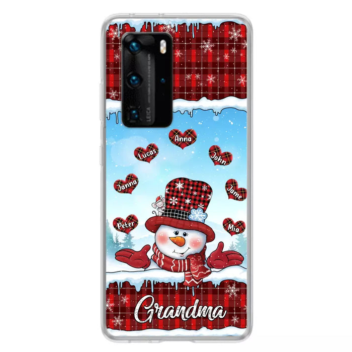 Custom Personalized Grandma Children Phone Case - Christmas Gift For Grandma/ Mom - Upto 7 Kids - Case For Xiaomi/ Oppo/ Huawei