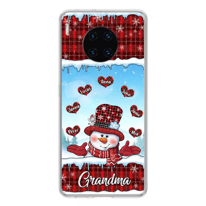 Custom Personalized Grandma Children Phone Case - Christmas Gift For Grandma/ Mom - Upto 7 Kids - Case For Xiaomi/ Oppo/ Huawei