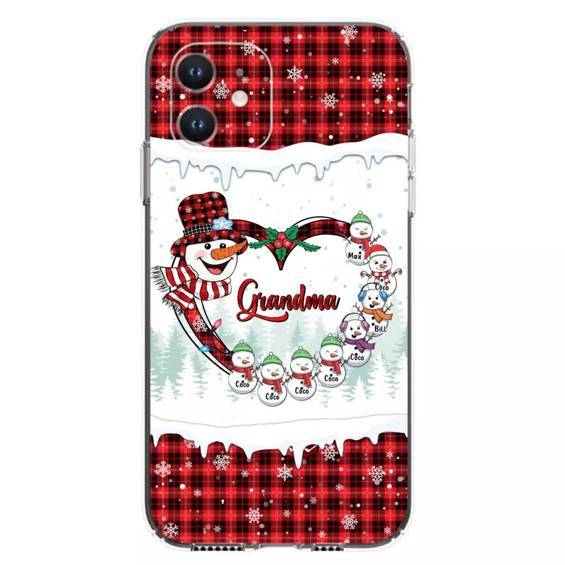 Personalized Christmas Grandma Children Phone Case - Gift For Grandma/Mom - Up to 8 Kids - Case For iPhone/Samsung