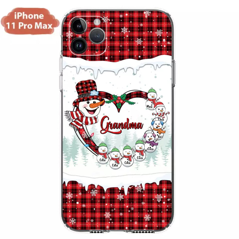 Personalized Christmas Grandma Children Phone Case - Gift For Grandma/Mom - Up to 8 Kids - Case For iPhone/Samsung