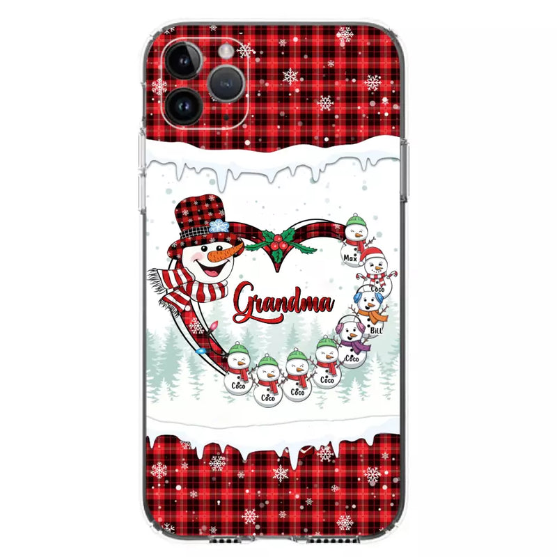 Personalized Christmas Grandma Children Phone Case - Gift For Grandma/Mom - Up to 8 Kids - Case For iPhone/Samsung