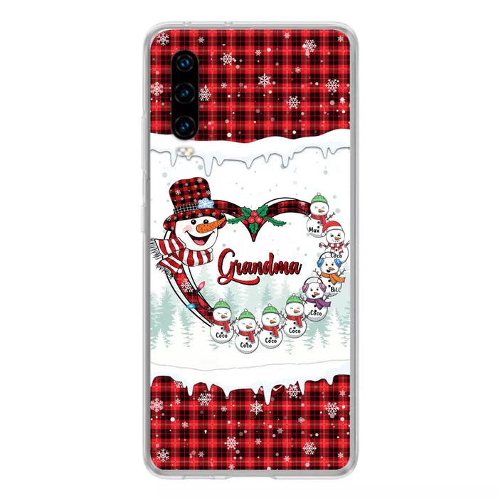 Custom Personalized Christmas Grandma Children Phone Case - Gift For Grandma/ Mom - Upto 8 Kids - Case For Xiaomi/ Oppo/ Huawei