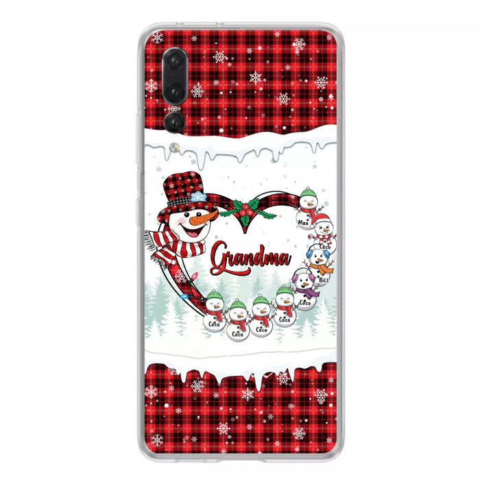 Custom Personalized Christmas Grandma Children Phone Case - Gift For Grandma/ Mom - Upto 8 Kids - Case For Xiaomi/ Oppo/ Huawei