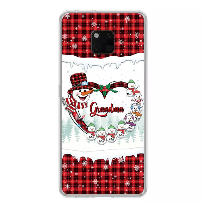 Custom Personalized Christmas Grandma Children Phone Case - Gift For Grandma/ Mom - Upto 8 Kids - Case For Xiaomi/ Oppo/ Huawei