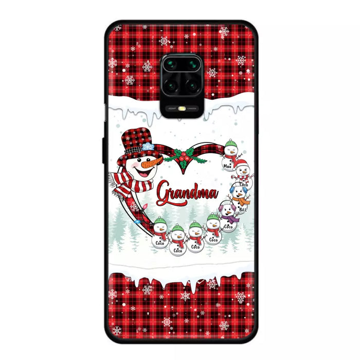 Custom Personalized Christmas Grandma Children Phone Case - Gift For Grandma/ Mom - Upto 8 Kids - Case For Xiaomi/ Oppo/ Huawei