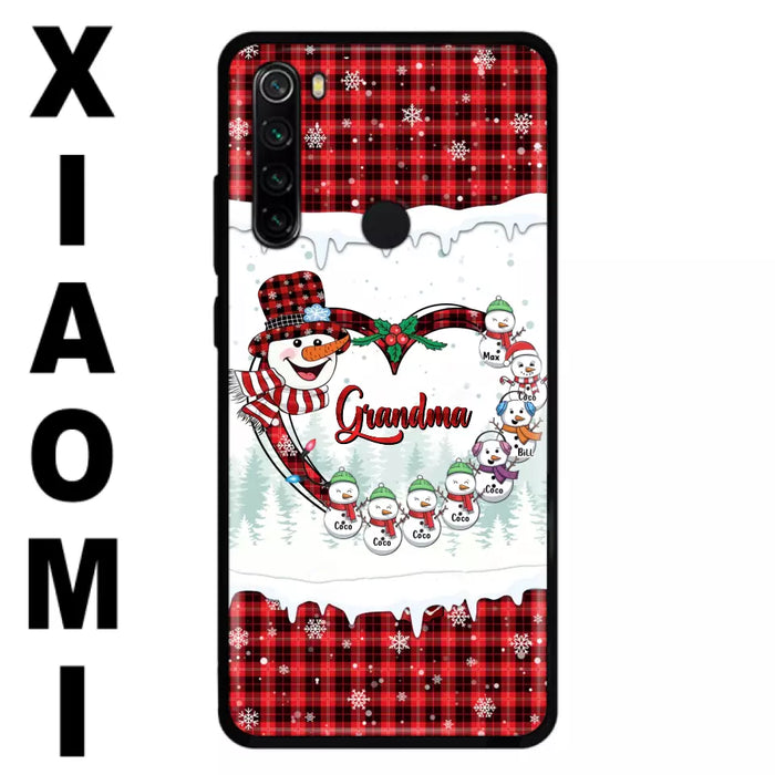 Custom Personalized Christmas Grandma Children Phone Case - Gift For Grandma/ Mom - Upto 8 Kids - Case For Xiaomi/ Oppo/ Huawei