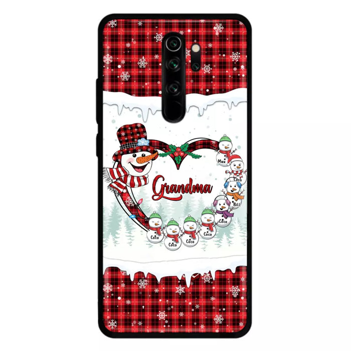 Custom Personalized Christmas Grandma Children Phone Case - Gift For Grandma/ Mom - Upto 8 Kids - Case For Xiaomi/ Oppo/ Huawei