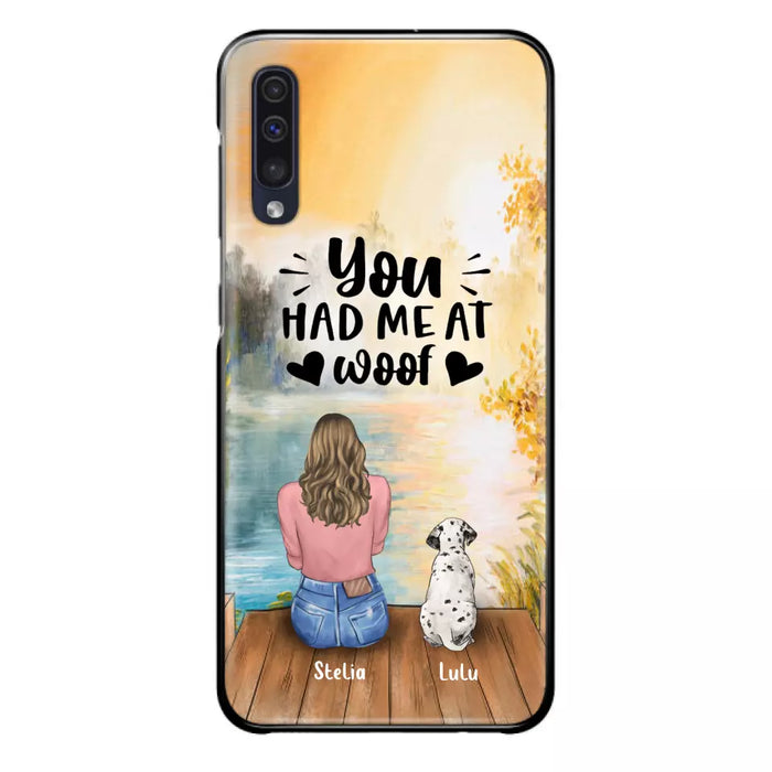 Custom Personalized Dog Mom Phone Case - Gifts For Dog Lovers With Upto 4 Dogs - You Had Me At Woof - Case For iPhone, Samsung