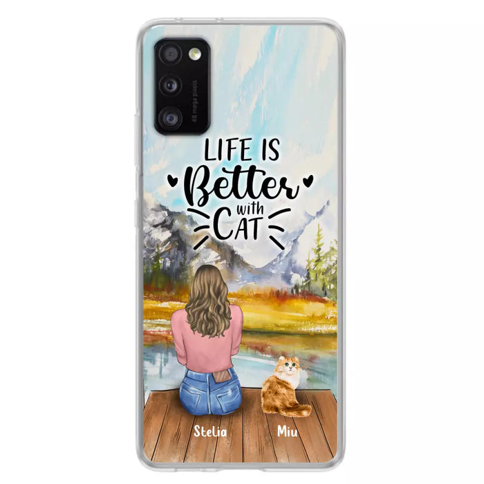 Custom Personalized Cat Mom Phone Case - Gifts For Cat Lovers With Upto 4 Cats - You Had Me At Meow - Case For iPhone, Samsung And Xiaomi