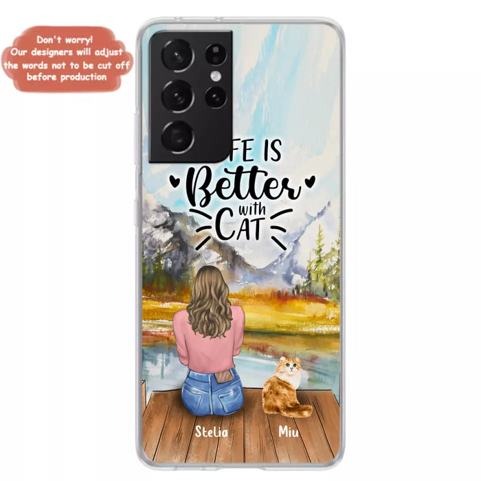 Custom Personalized Cat Mom Phone Case - Gifts For Cat Lovers With Upto 4 Cats - You Had Me At Meow - Case For iPhone, Samsung And Xiaomi