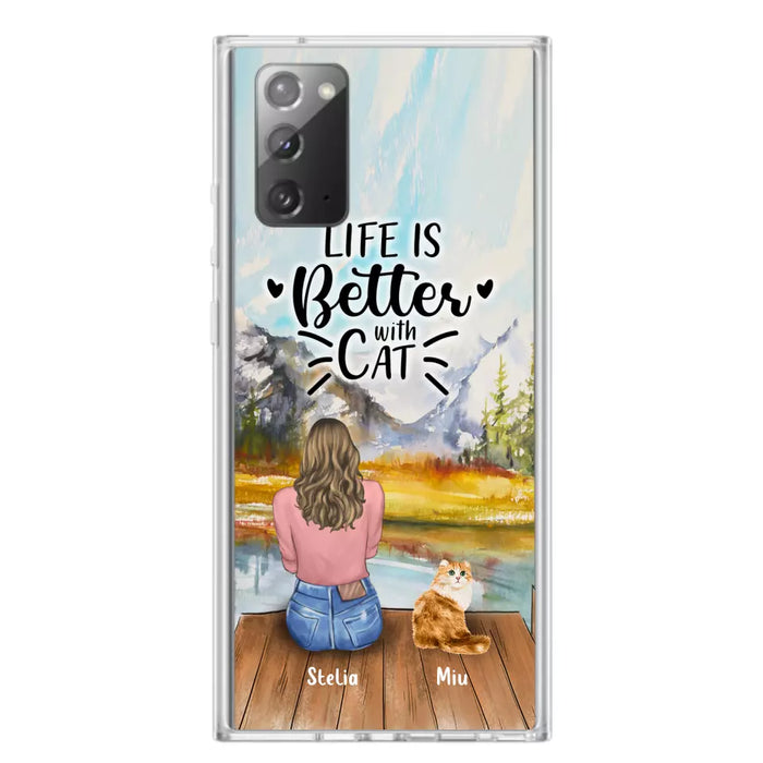 Custom Personalized Cat Mom Phone Case - Gifts For Cat Lovers With Upto 4 Cats - You Had Me At Meow - Case For iPhone, Samsung And Xiaomi