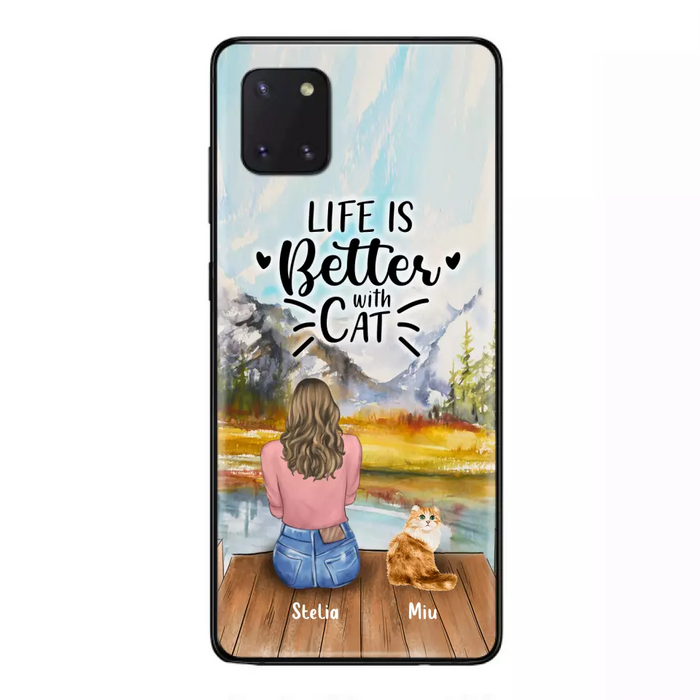 Custom Personalized Cat Mom Phone Case - Gifts For Cat Lovers With Upto 4 Cats - You Had Me At Meow - Case For iPhone, Samsung And Xiaomi