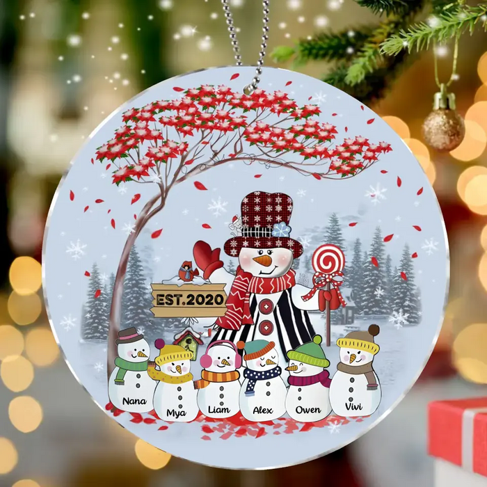 Custom Personalized Grandma Acrylic Ornament - Upto 6 Kids - Christmas Gift Idea For Grandma