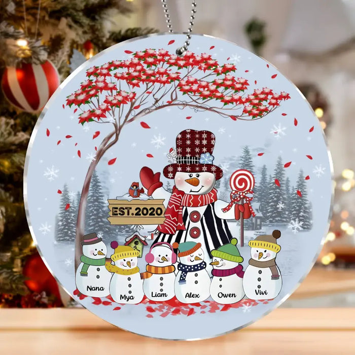 Custom Personalized Grandma Acrylic Ornament - Upto 6 Kids - Christmas Gift Idea For Grandma