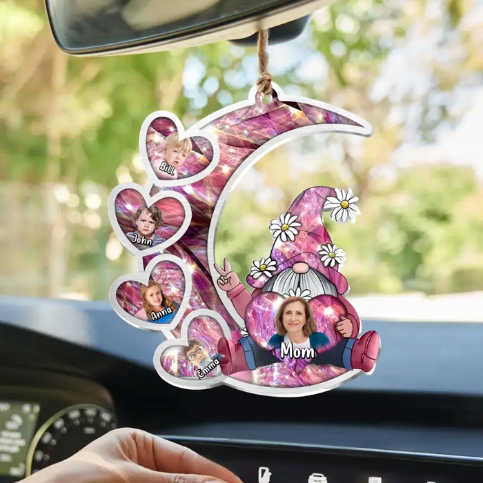 Custom Personalized Sparkling Grandma Nana With Sweet Heart Kids Acrylic  Car Ornament - Gift Idea To Grandma/ Mother - Upto 5 Kids - Upload Photo