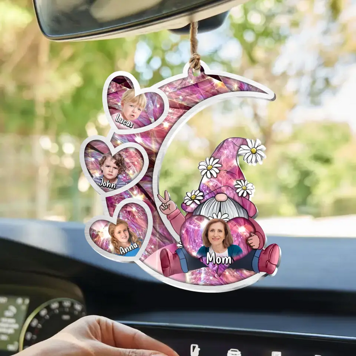 Custom Personalized Sparkling Grandma Nana With Sweet Heart Kids Acrylic  Car Ornament - Gift Idea To Grandma/ Mother - Upto 5 Kids - Upload Photo