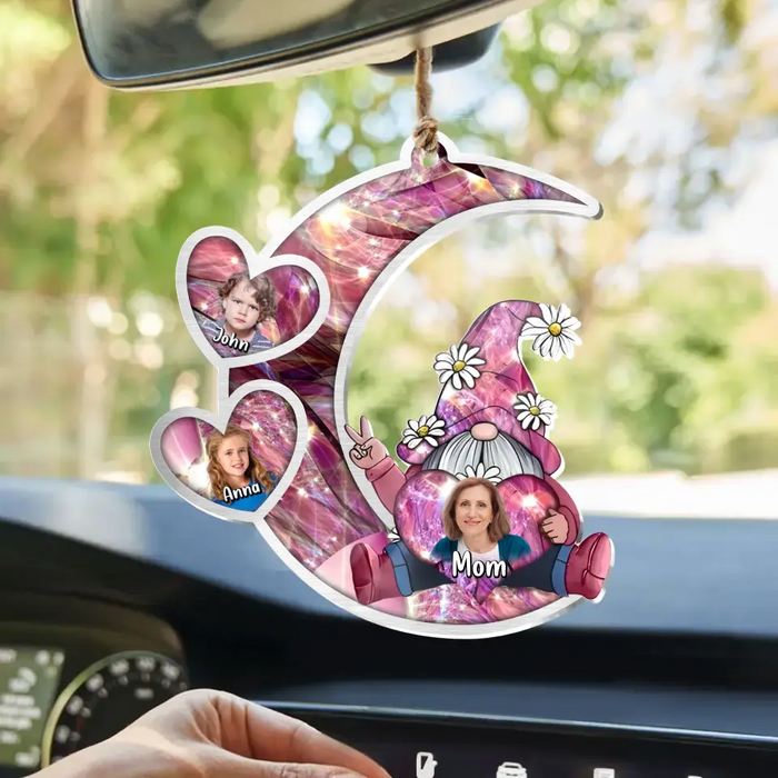 Custom Personalized Sparkling Grandma Nana With Sweet Heart Kids Acrylic  Car Ornament - Gift Idea To Grandma/ Mother - Upto 5 Kids - Upload Photo