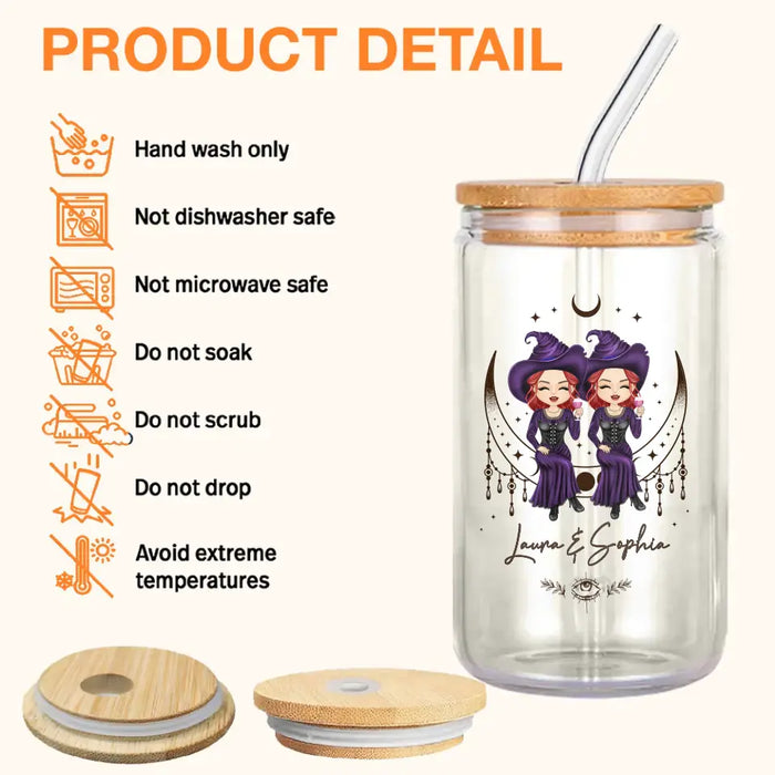 Custom Personalized Witch Glass Tumbler - Gift Idea For Halloween/ Witch/ Friends - You're My Favorite Witch To Witch About Witches With