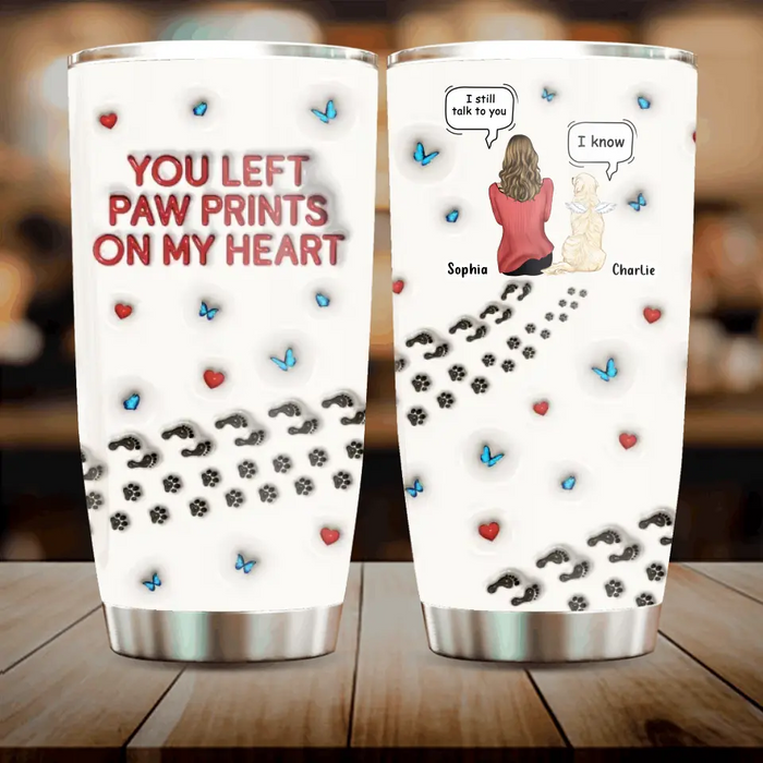 Personalized Pet Memorial Tumbler - Memorial Gift for Pet Loss - Dog, Cat, Rabbit