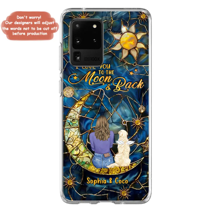 Custom Personalized Memorial Pet Phone Case - Memorial Gift Idea For Pet Lover - Case For iPhone/ Samsung - I Love You To The Moon & Back