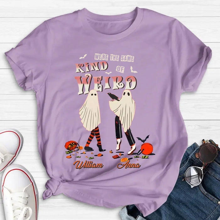 Custom Personalized Couple T-shirt/ Long Sleeve/ Sweatshirt/ Hoodie - Halloween Gift Idea For Couple - We're The Same Kind Of Weird