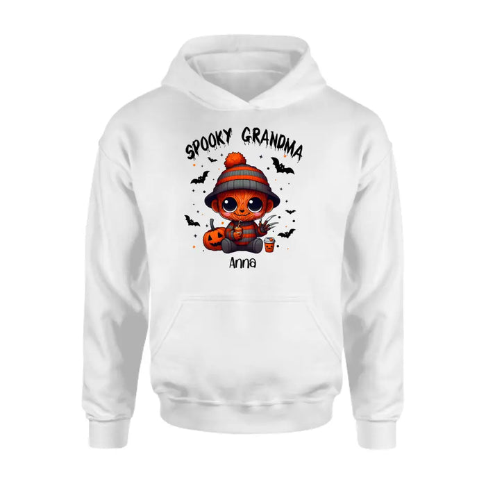 Custom Personalized Spooky Grandma T-shirt/ Long Sleeve/ Sweatshirt/ Hoodie - Holliday Gift Idea For Grandma/ Mother - Upto 6 Kids