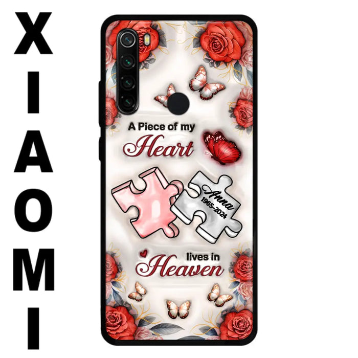 Custom Personalized Memorial Phone Case - Memorial Gift Idea - Case For Xiaomi/ Oppo/ Huawei - A Piece Of My Heart Lives In Heaven