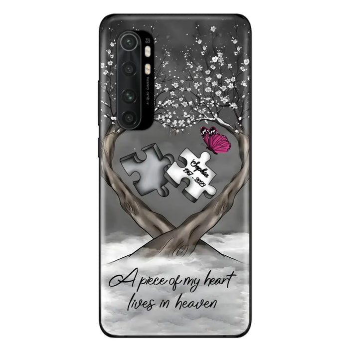 Custom Personalized Memorial Phone Case - Memorial Gift Idea For Family Member - Case For Xiaomi/ Oppo/ Huawei - A Piece Of My Heart Lives In Heaven