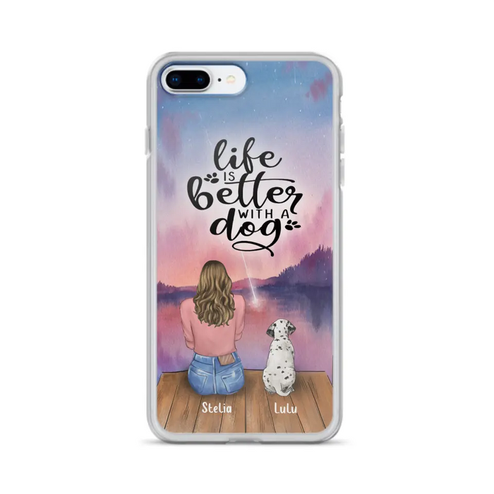 Personalized Dog Phone Case - Mother's Day Gift For Dog Mom - Up to 4 Dogs - iPhone/Samsung/Xiaomi