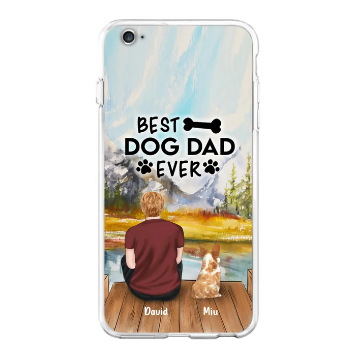 Personalized Dog Dad Phone Case - Up to 4 Dogs - Best Dog Dad Ever