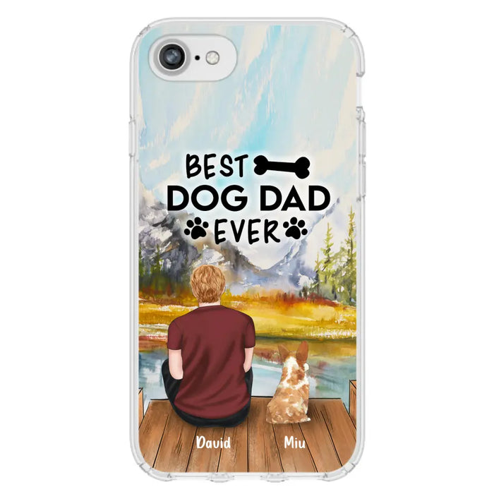 Personalized Dog Dad Phone Case - Up to 4 Dogs - Best Dog Dad Ever