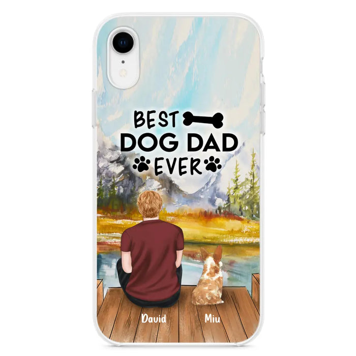 Personalized Dog Dad Phone Case - Up to 4 Dogs - Best Dog Dad Ever