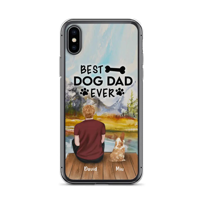 Personalized Dog Dad Phone Case - Up to 4 Dogs - Best Dog Dad Ever