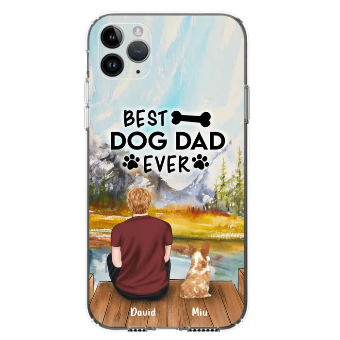 Personalized Dog Dad Phone Case - Up to 4 Dogs - Best Dog Dad Ever