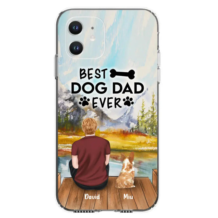 Personalized Dog Dad Phone Case - Up to 4 Dogs - Best Dog Dad Ever