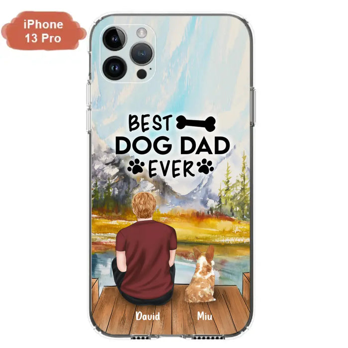 Personalized Dog Dad Phone Case - Up to 4 Dogs - Best Dog Dad Ever