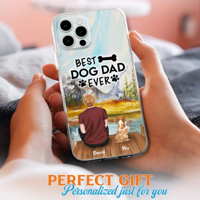 Personalized Dog Dad Phone Case - Up to 4 Dogs - Best Dog Dad Ever