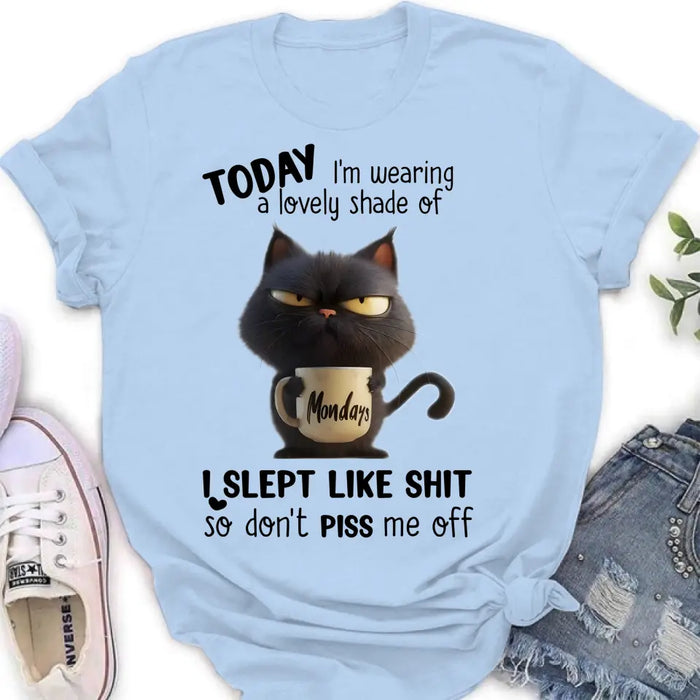 Custom Personalized Grumpy Cat T-shirt/ Long Sleeve/ Sweatshirt/ Hoodie - Gift Idea For Cat Lover/ Mother/ Friend - Today I'm Wearing A Lovely Shade Of