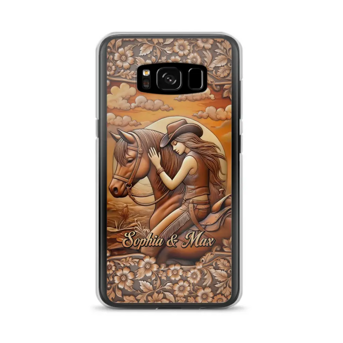 Custom Personalized Horse Girl Phone Case - Gift Idea For Horse Lover - Case For iPhone/ Samsung